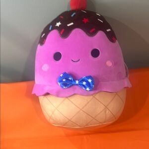 Vibrant Ice Cream Cone Squishable Plush Toy